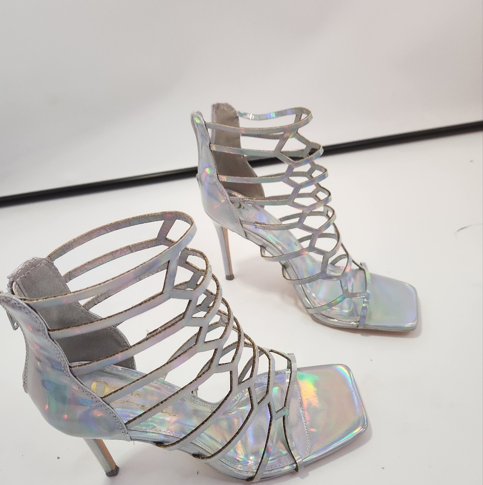 Iridescent Strappy Heels‎ Size 9